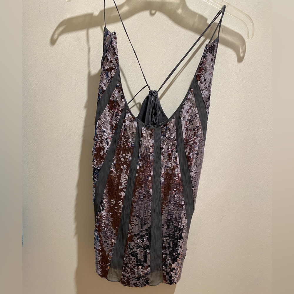 Juicy couture sequin top adjustable 8